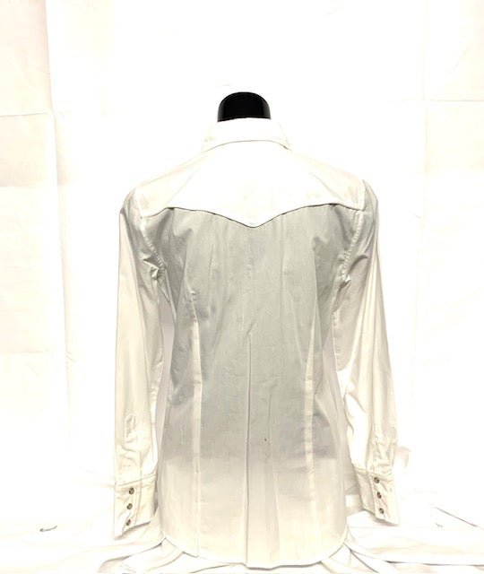 Camicia donna 21. Cotone manica lunga con frappina lungo allacciatura. - Westline Country