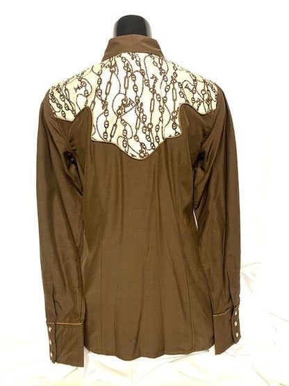 Camicia donna 10. Viscosa manica lunga. Stile vintage. - Westline Country