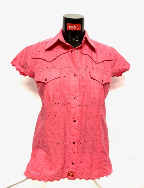 Camicia donna 16. Pizzo sangallo. Mezza Manica. - Westline Country